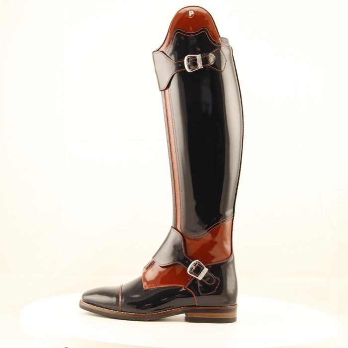 Cool riding boots Petrie Rome in navy with blue stitching mtm