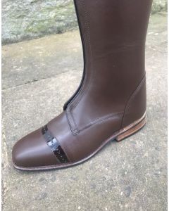 Konig Lugano Brown Polo Boot in size 5.5 53/46 height, 37 calf
